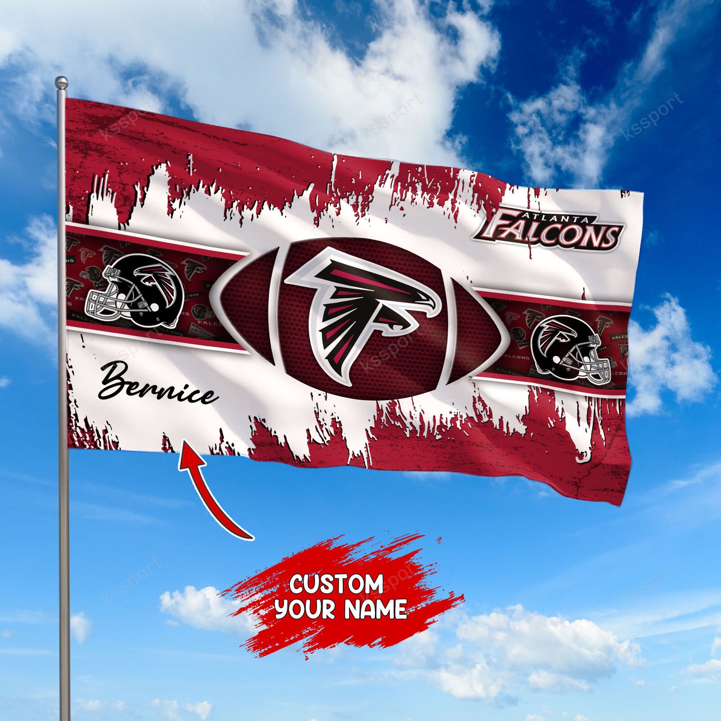 Atlanta Falcons Personalized Flag 374