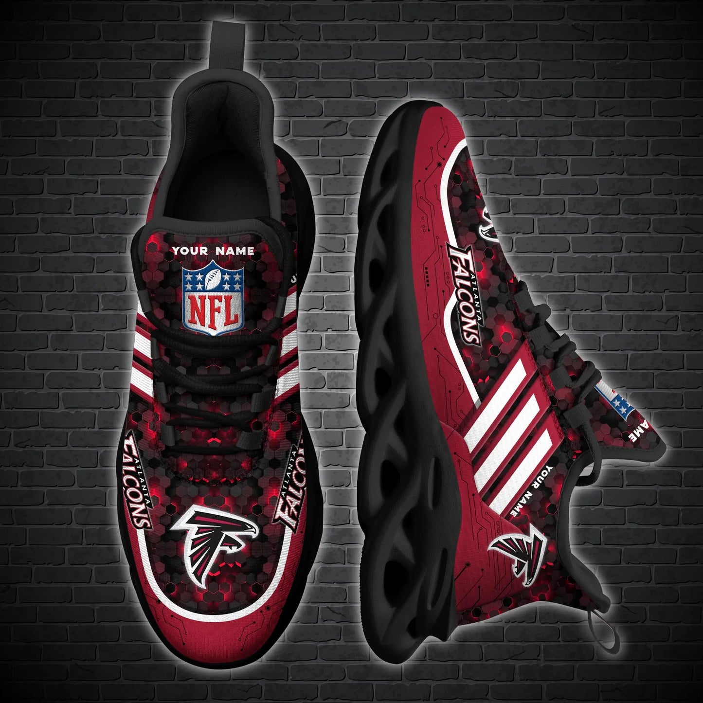 Atlanta Falcons Personalized Yezy Running Sneakers SPD640