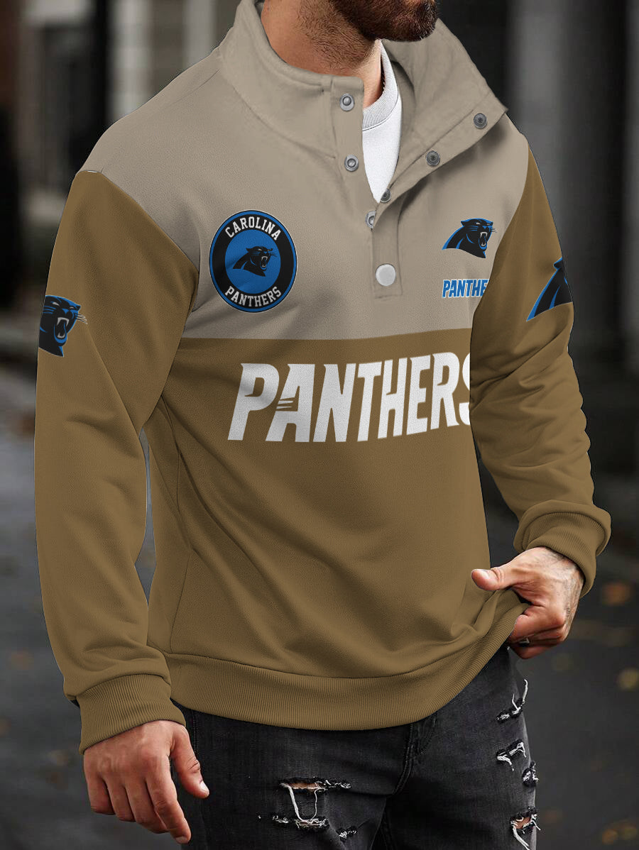 Carolina Panthers Casual Colorful Stand Collar Sweatshirt AZBTSCSW000584