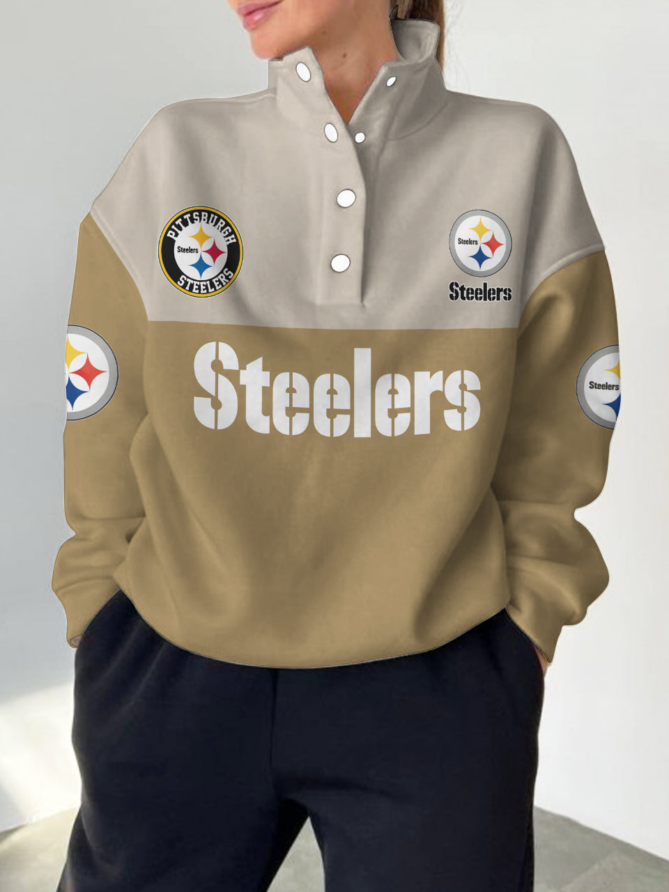 Pittsburgh Steelers Casual Colorful Stand Collar Sweatshirt AZBTSCSW000389