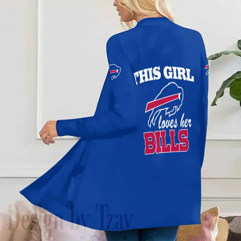 Buffalo Bills Women Patch Pocket Cardigan BT022