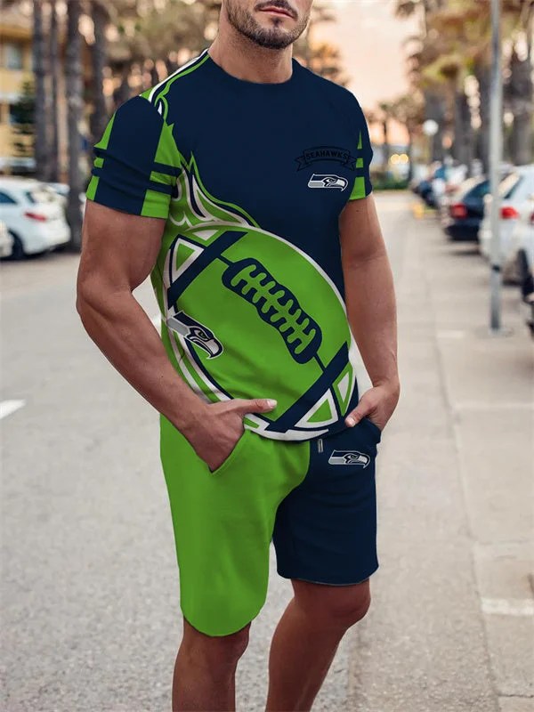 Seattle Seahawks T-shirt and Shorts AZTS610
