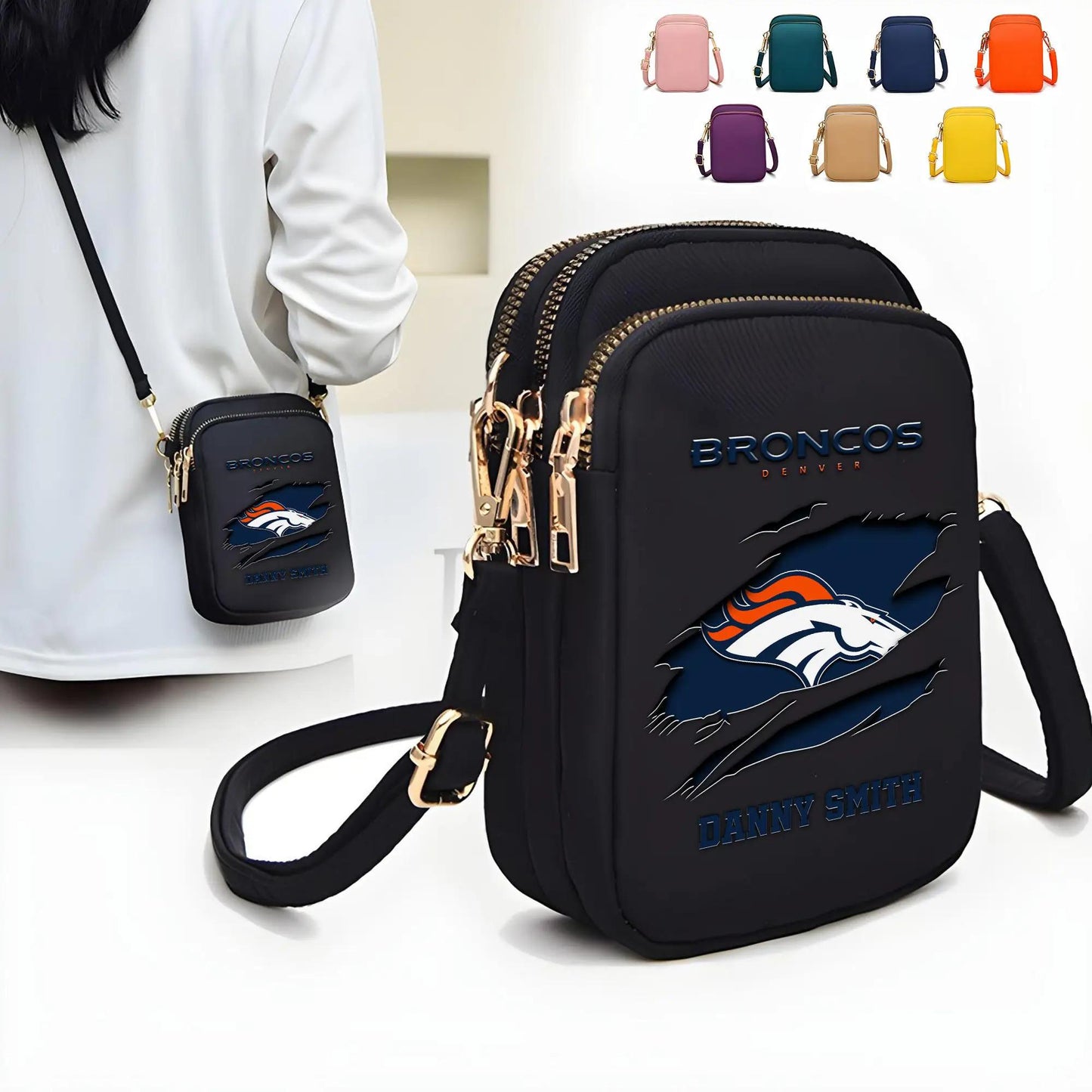 Denver Broncos Mini Crossbody Bag for Women New Trending 2025 AZBT2DMCB000033