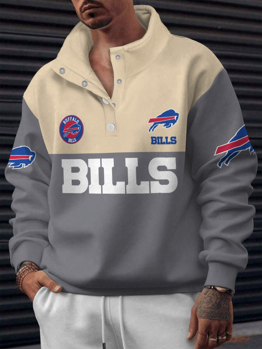 Buffalo Bills Casual Colorful Stand Collar Sweatshirt AZBTSCSW000503