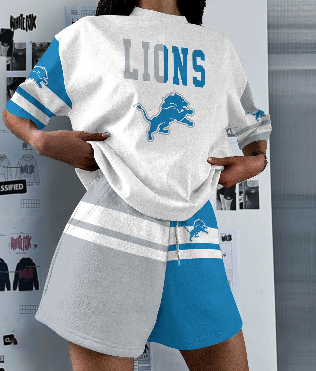 Detroit Lions Limited Edition Top And Shorts Two-Piece Suits (1)