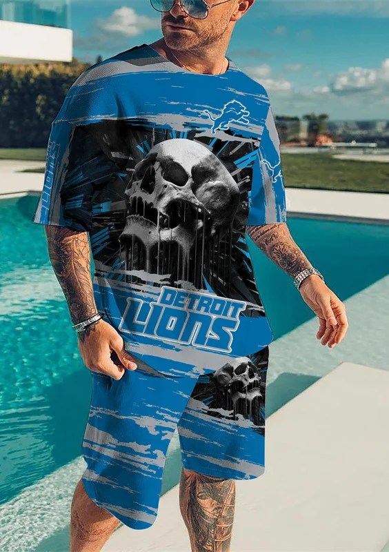 Detroit Lions T-shirt and Shorts AZTS399