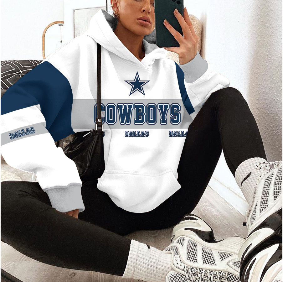 Dallas Cowboys Printed Hooded Pocket Pullover Hoodie AZBTPH000117