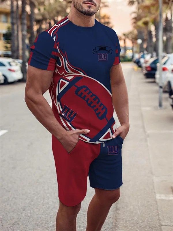 New York Giants T-shirt and Shorts AZTS426