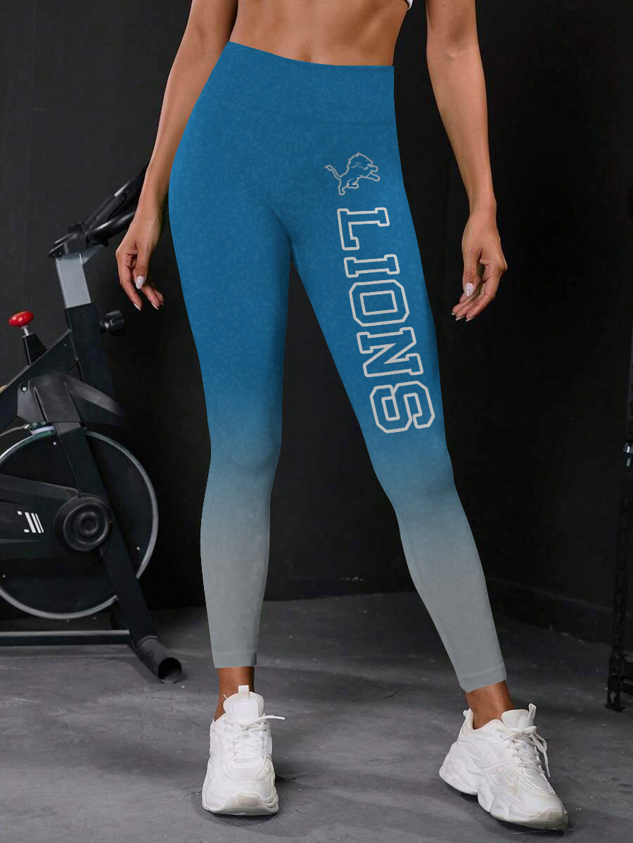 Detroit Lions High Waist Push Up Printed Leggings (3)