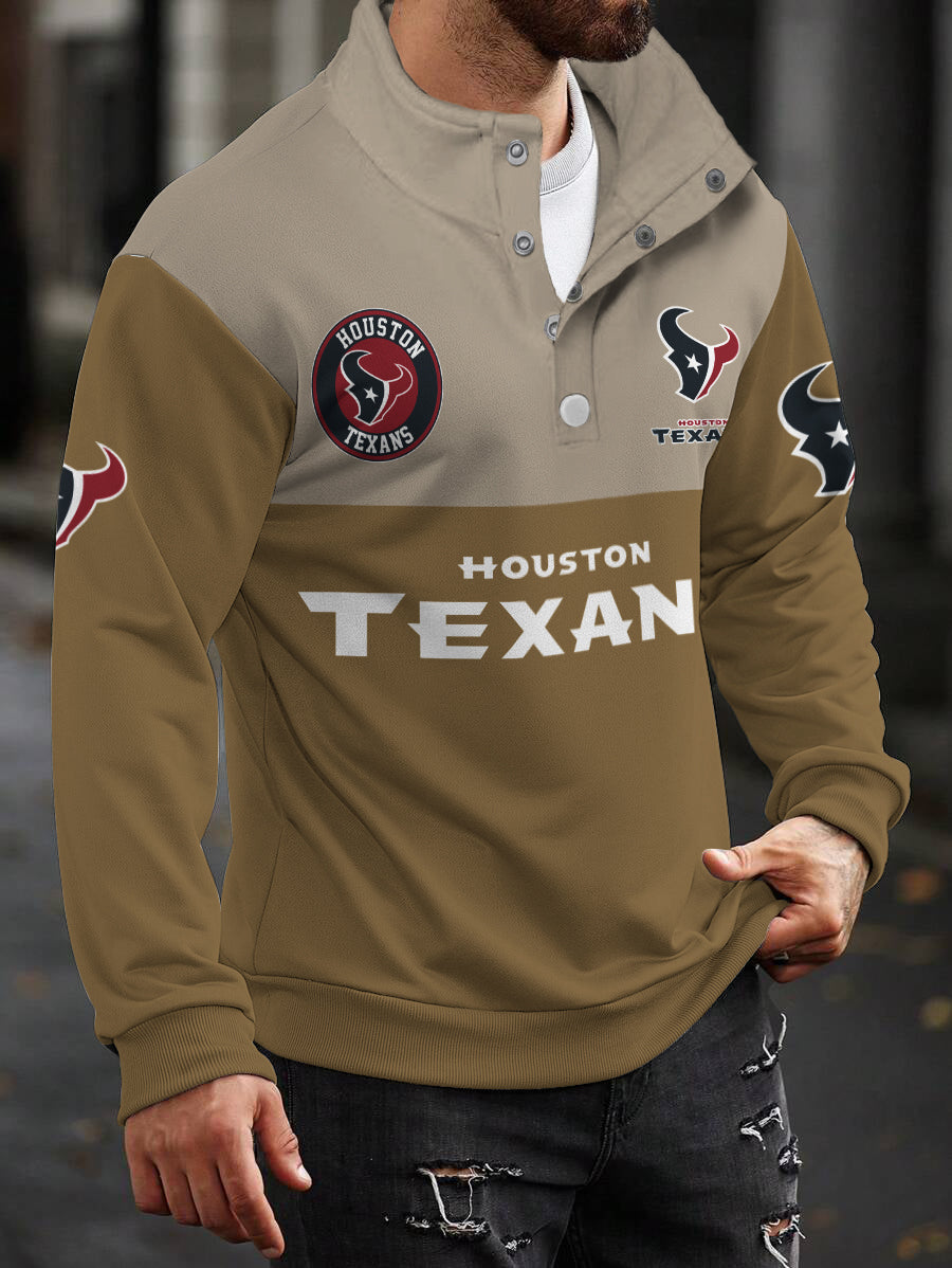 Houston Texans Casual Colorful Stand Collar Sweatshirt AZBTSCSW000269
