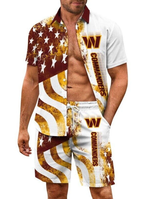 Washington Commanders Combo Hawaiian Shirt and Shorts AZBTHWSS000062