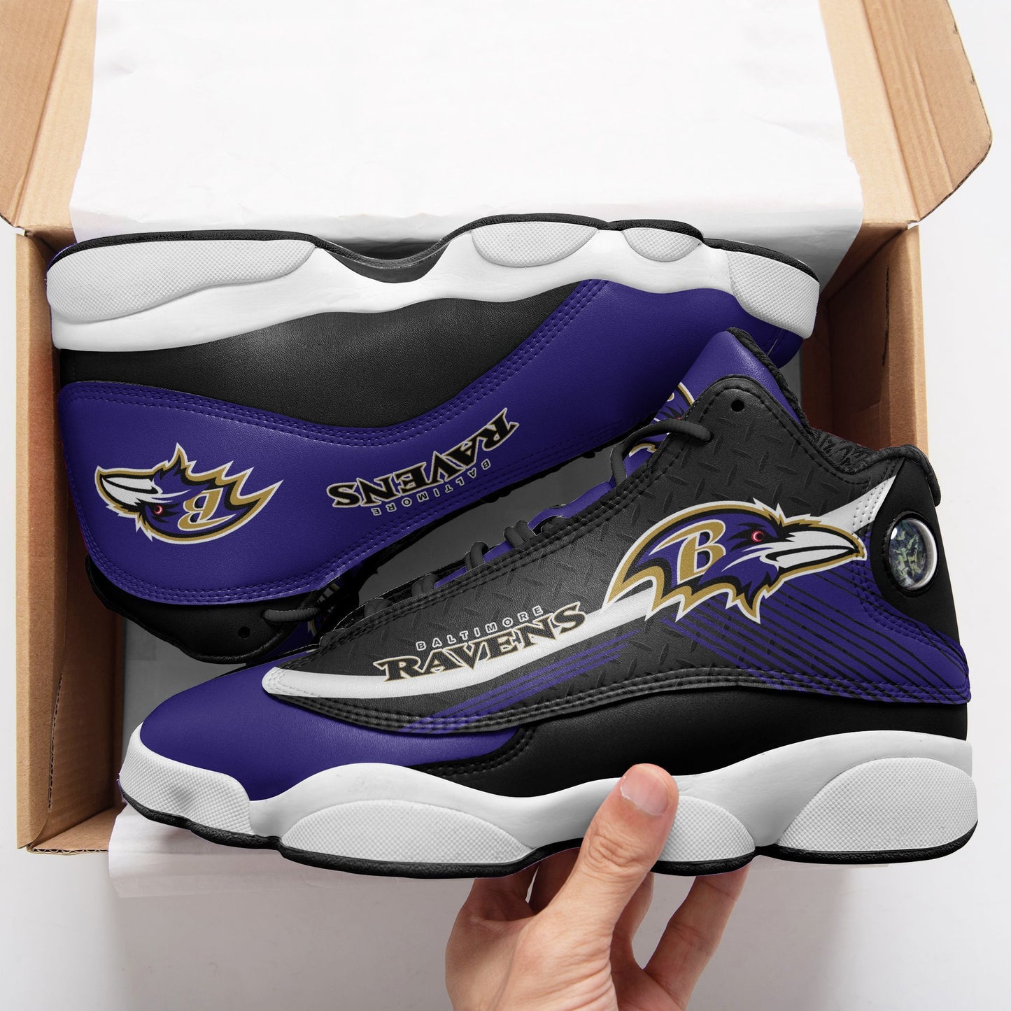 Baltimore Ravens Air JD13 Sneakers 618