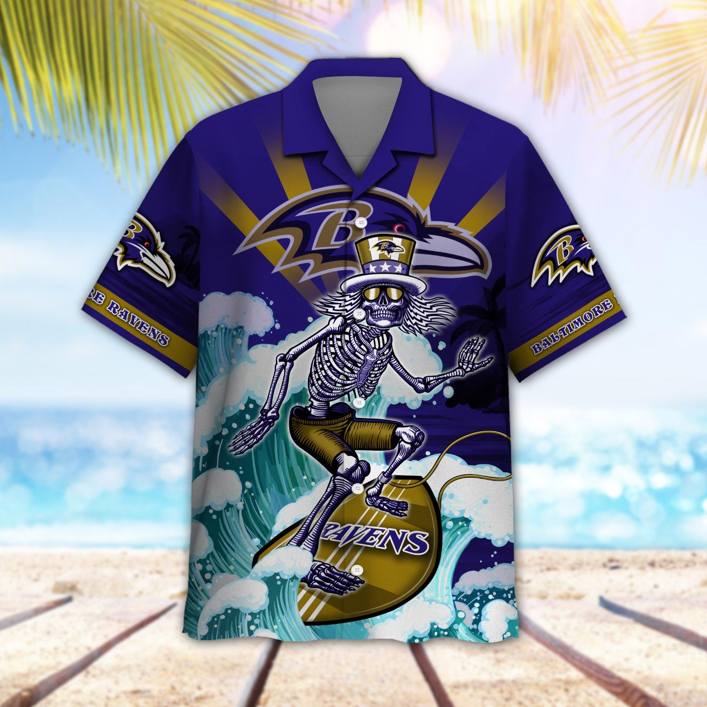 Baltimore Ravens Button Shirt BG854