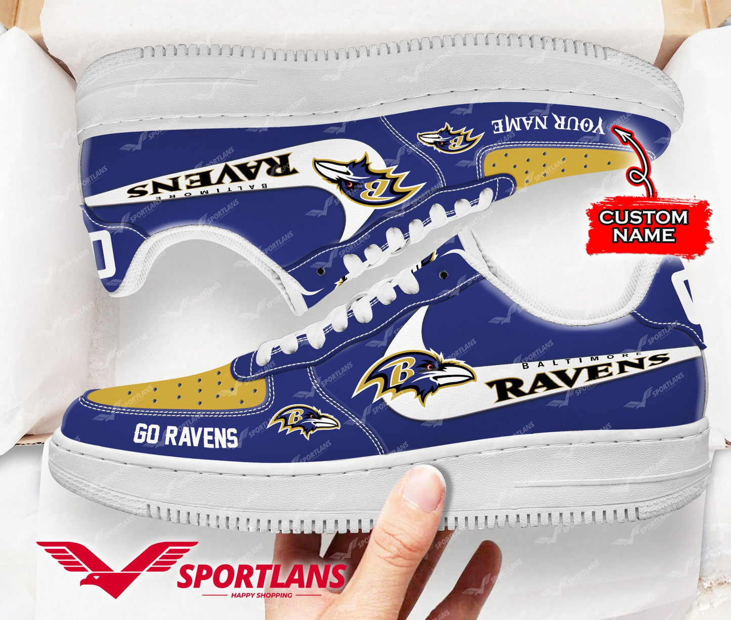 Baltimore Ravens NFL Personalized AF1 Shoes