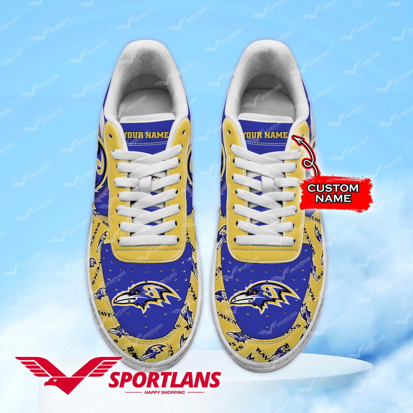 Baltimore Ravens NFL Personalized Air Force 1 Shoes