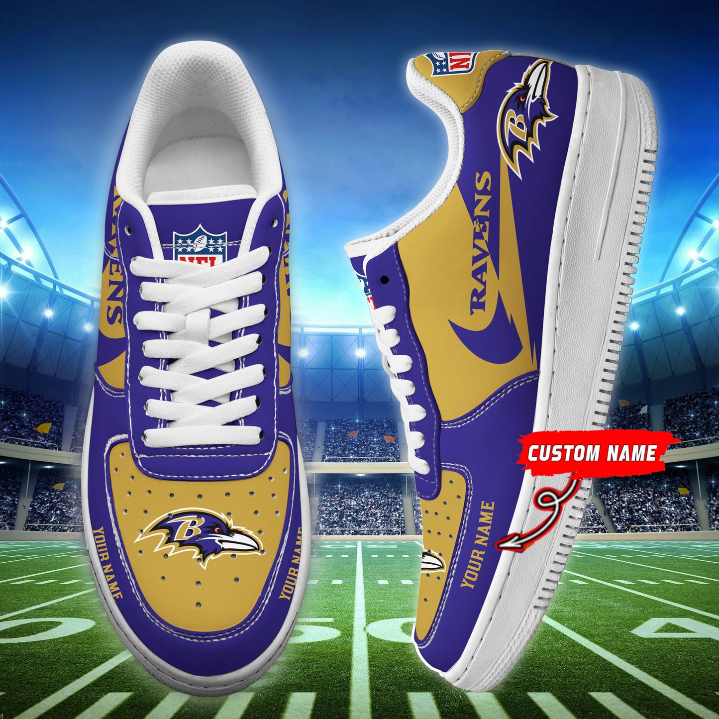 Baltimore Ravens Personalized AF1 Shoes BG196