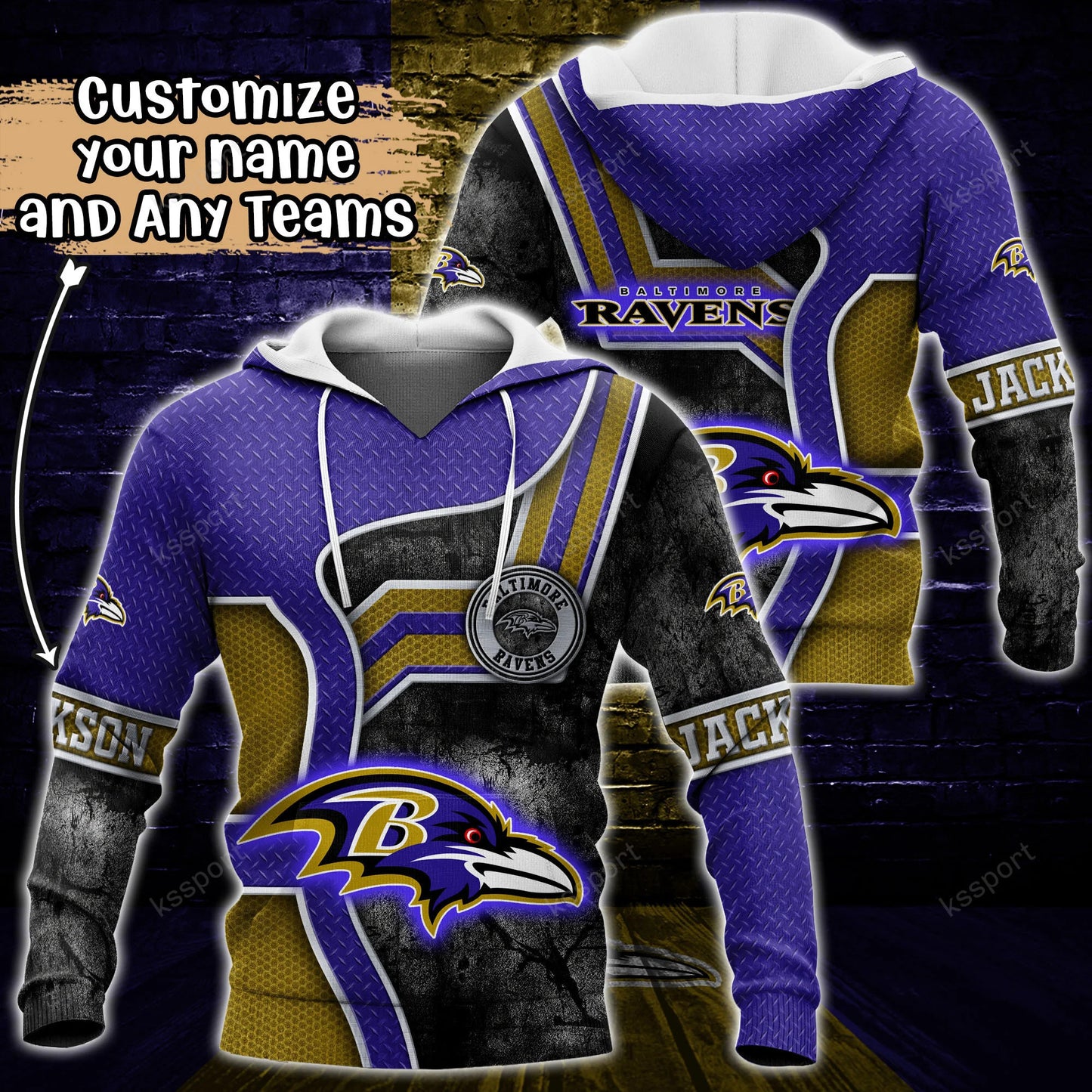 Baltimore Ravens Personalized Hoodie BG886