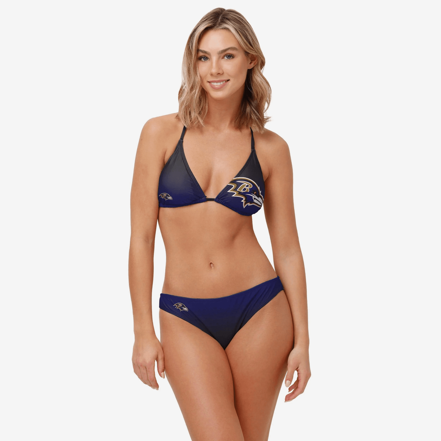 Baltimore Ravens Womens Gradient Big Logo Bikini