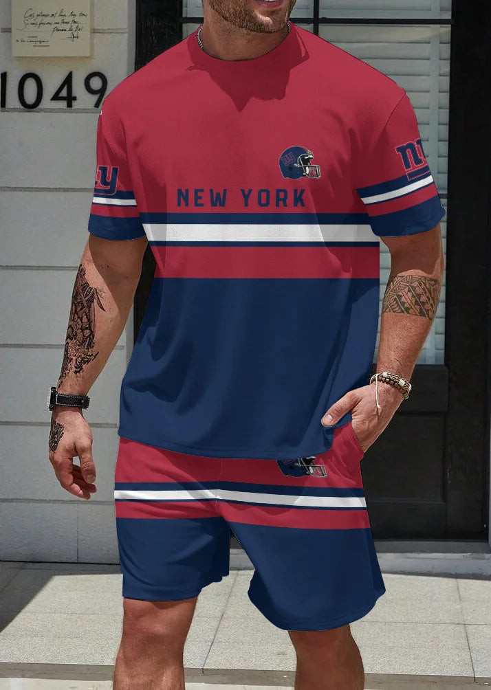 New York Giants T-shirt and Shorts AZBTTSAS000025