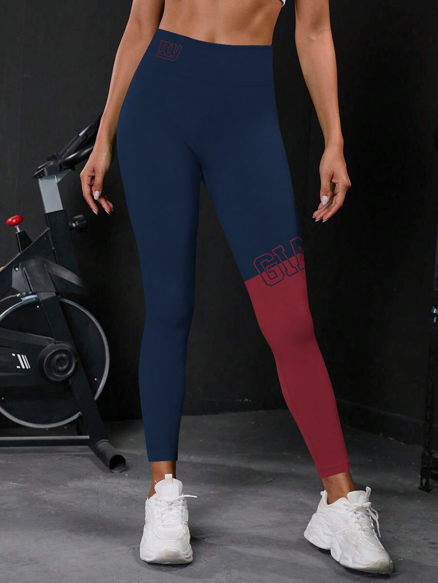 New York Giants High Waist Push Up Printed Leggings (3)