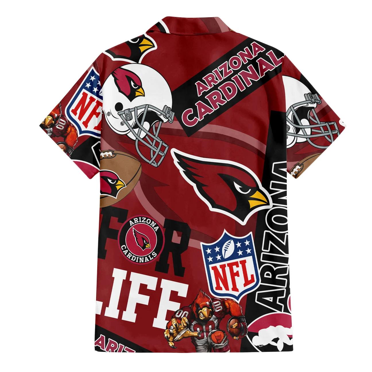 Arizona Cardinals Custom Limited Edition For Life Hawaiian Shirt and Shorts AZHAHWSS000252