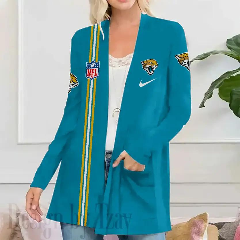 Jacksonville Jaguars Women Patch Pocket Cardigan BT089