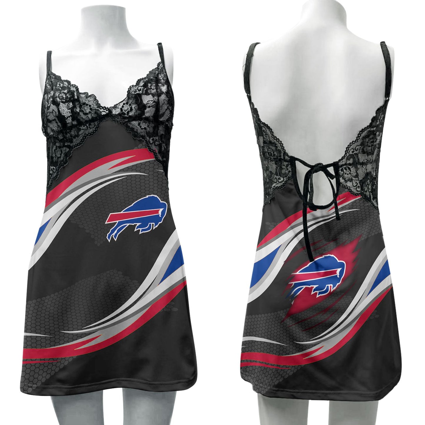 Buffalo Bills Lace Back Strap Slip Dress 102