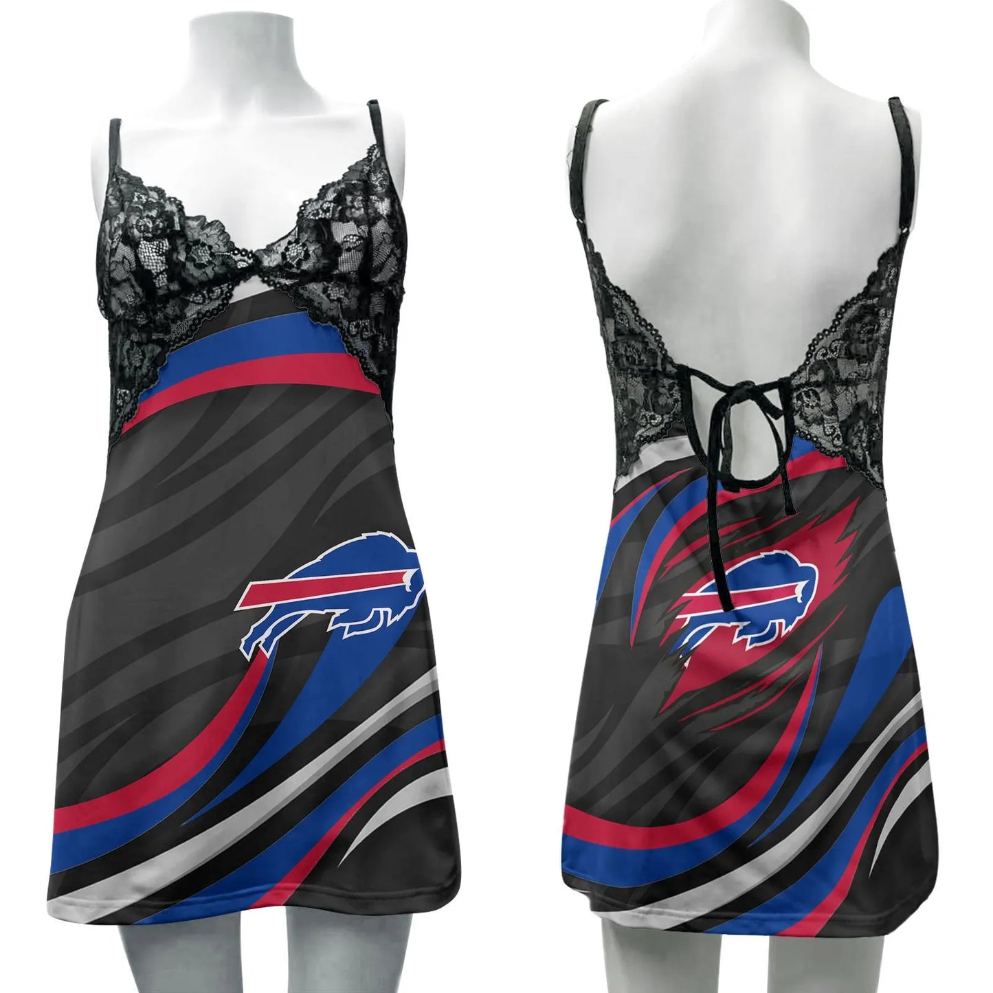 Buffalo Bills Lace Back Strap Slip Dress 19-1