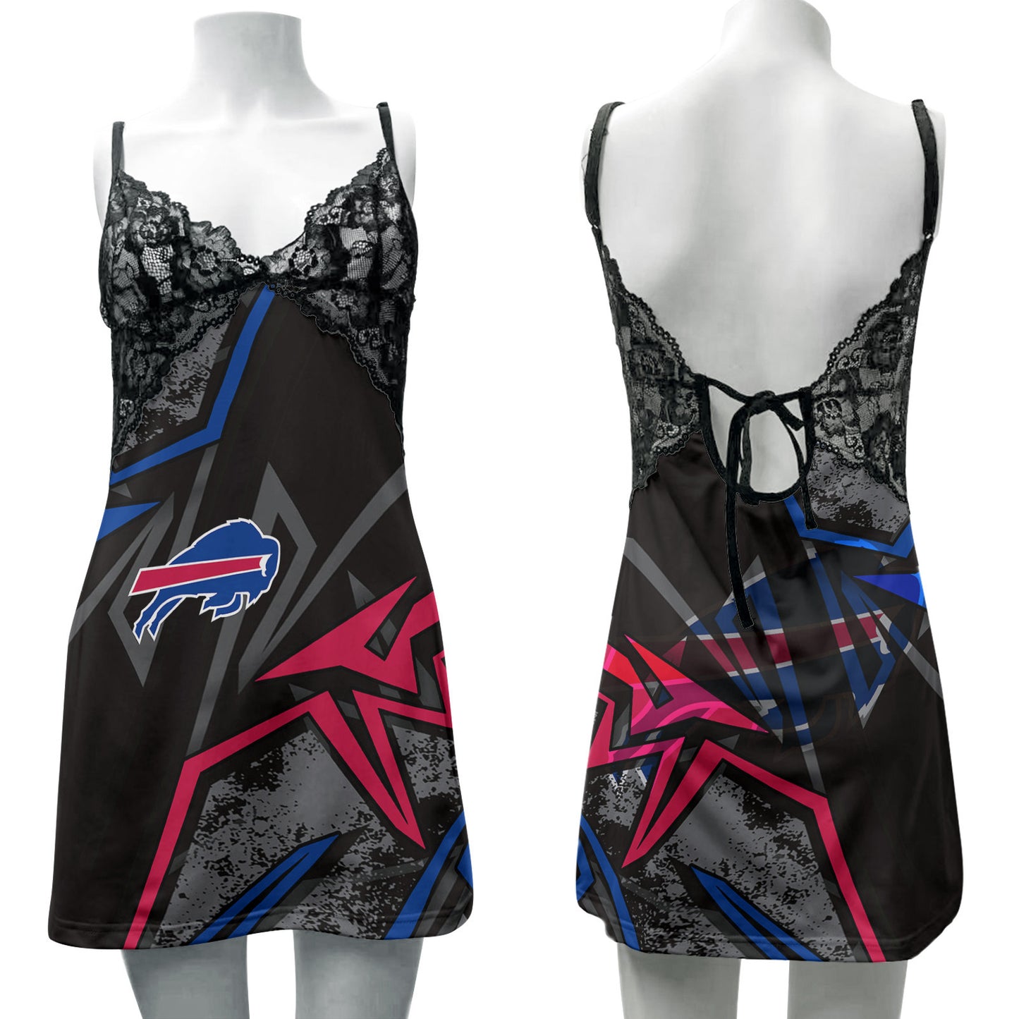 Buffalo Bills Lace Back Strap Slip Dress 442