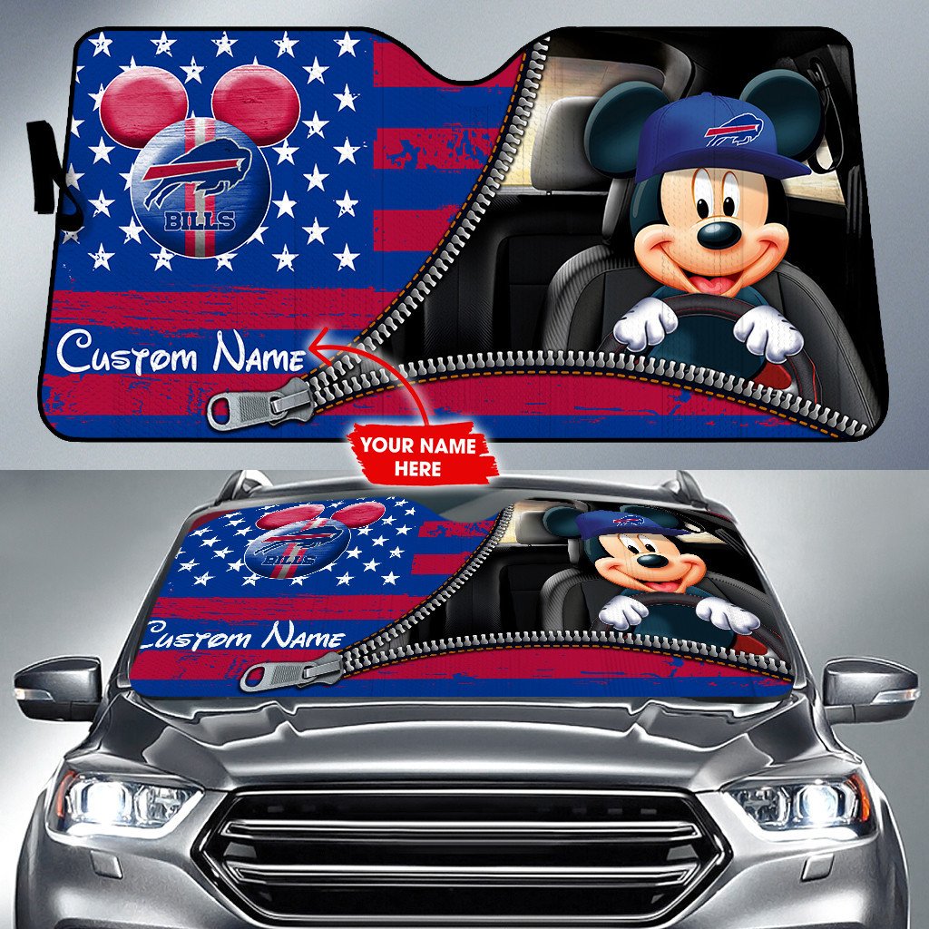 Buffalo Bills Personalized Auto Sun Shade BGAUSS283