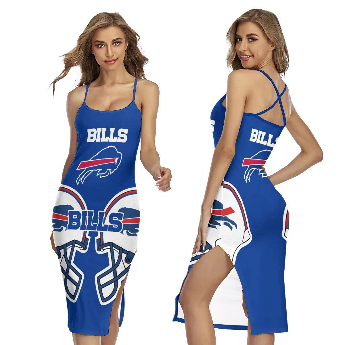 Buffalo Bills Women’s Back Cross Cami Dress 04