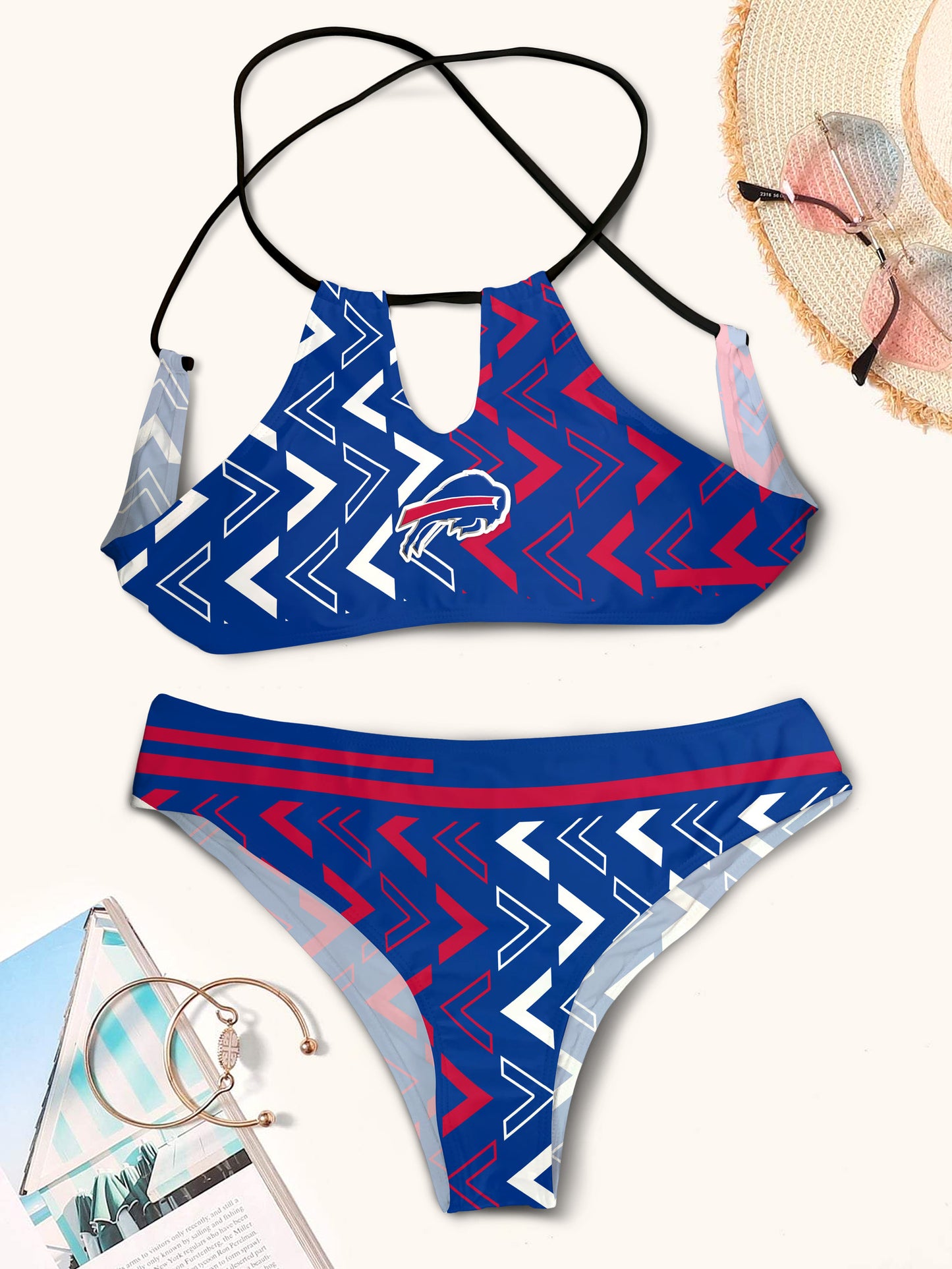 Buffalo Bills Women’s Cami Keyhole One-piece Swimsuit BG38
