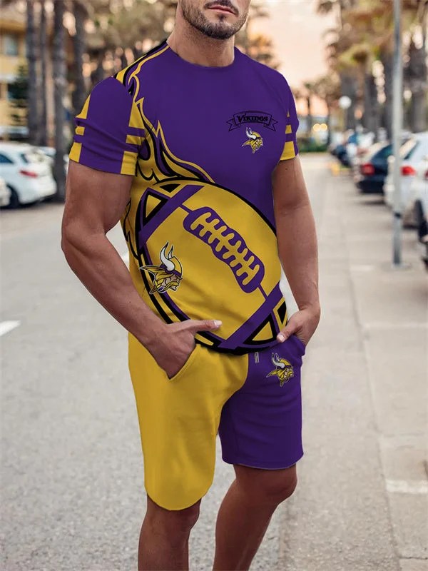 Minnesota Vikings T-shirt and Shorts AZTS573