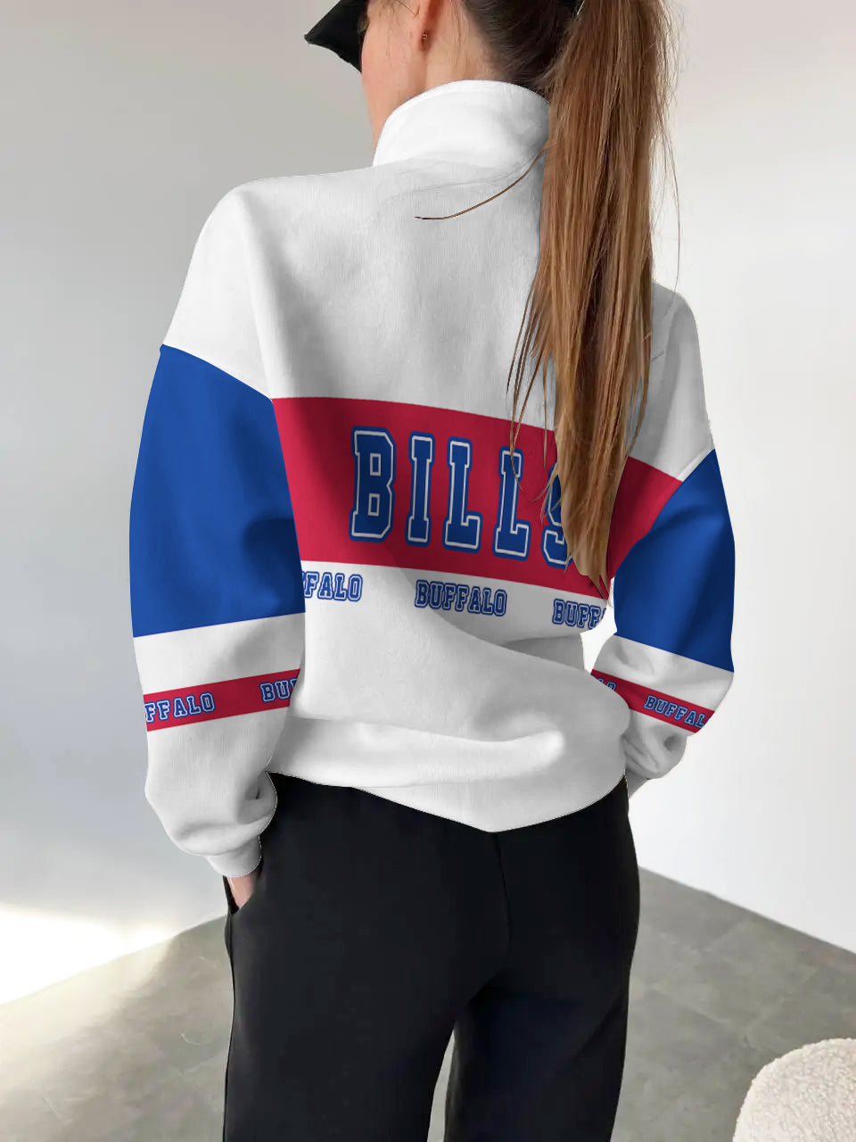 Buffalo Bills Casual Colorful Stand Collar Sweatshirt AZBTSCSW000225