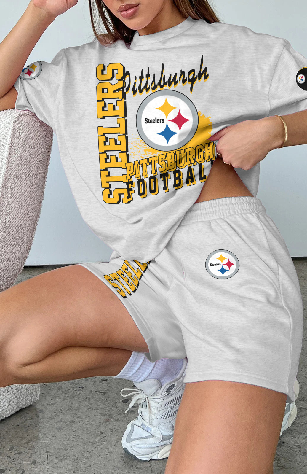 Pittsburgh Steelers Limited Edition Top And Shorts Two-Piece Suits (2)