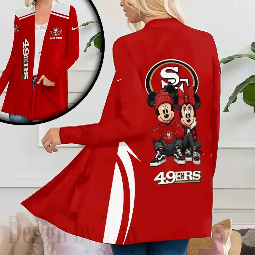San Francisco 49ers Women Patch Pocket Cardigan BT174