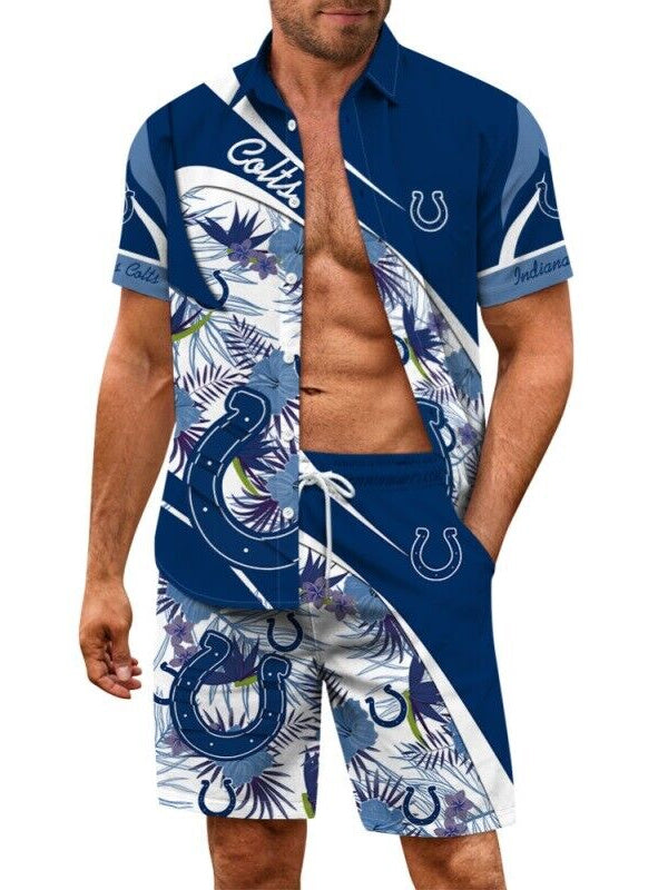 Indianapolis Colts Combo Hawaiian Shirt and Shorts AZBTHWSS000116