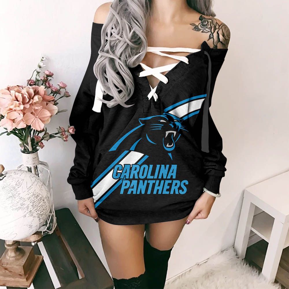 Carolina Panthers Lace-Up Sweatshirt 44