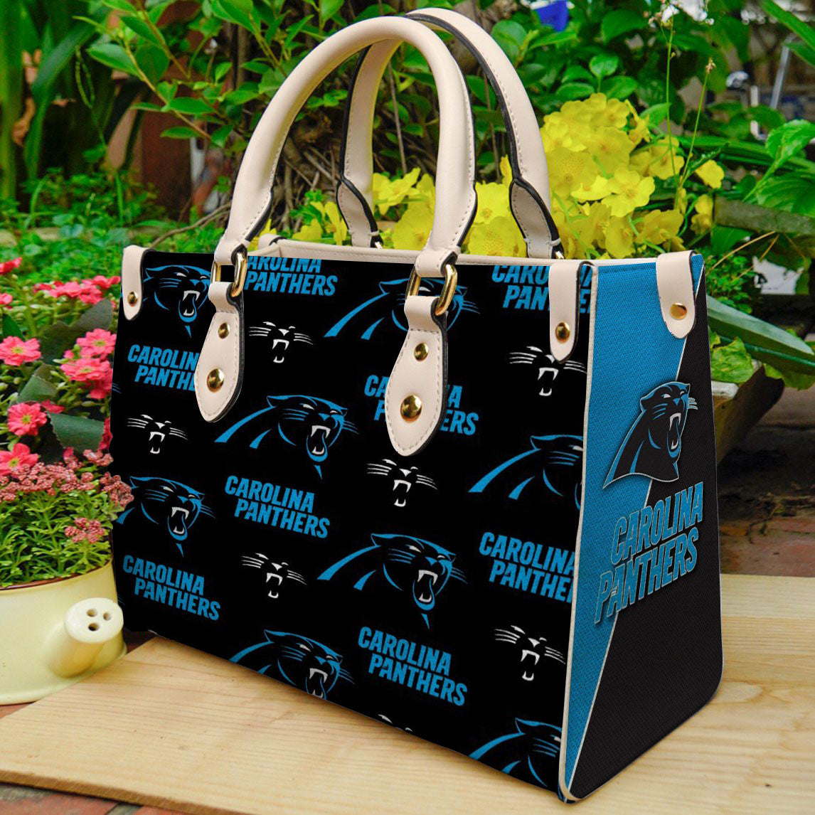 Carolina Panthers Leather Hand Bag BB03