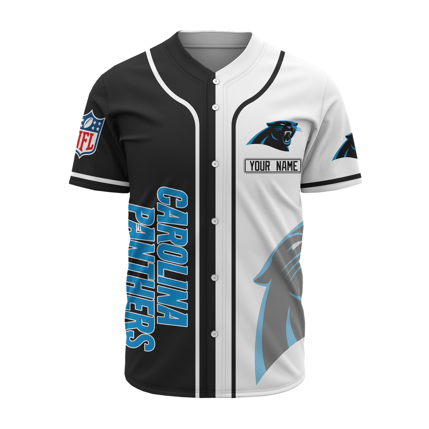 Carolina Panthers Personalized Baseball Jersey 506