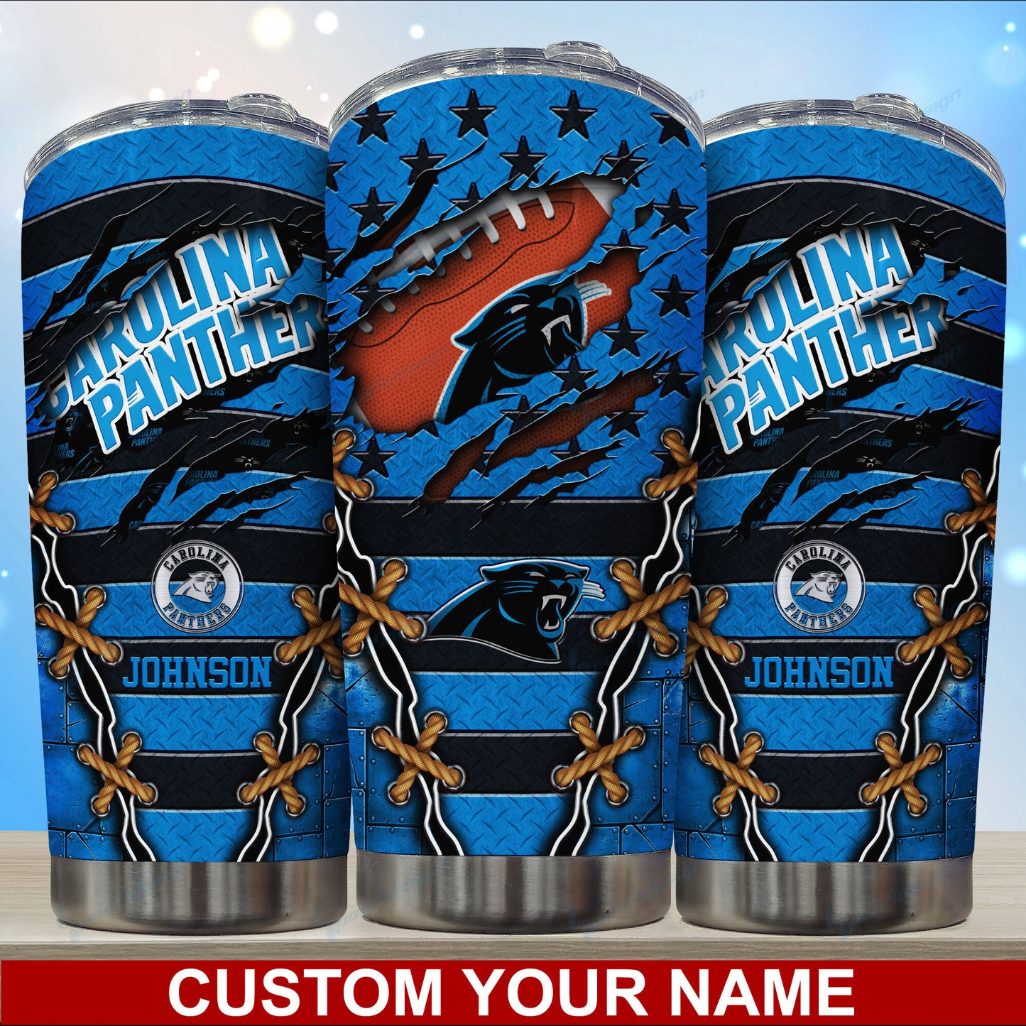 Carolina Panthers Personalized Tumbler BG04