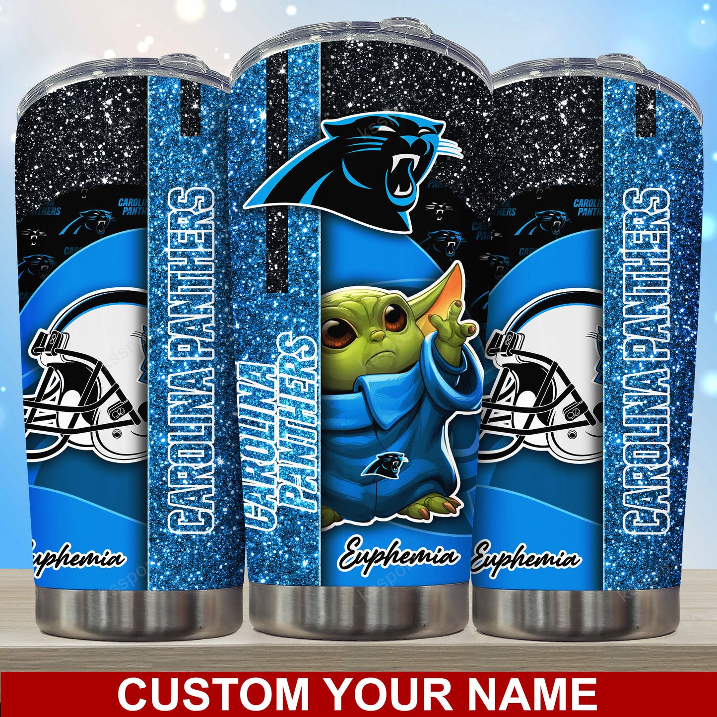 Carolina Panthers Personalized Tumbler BG155