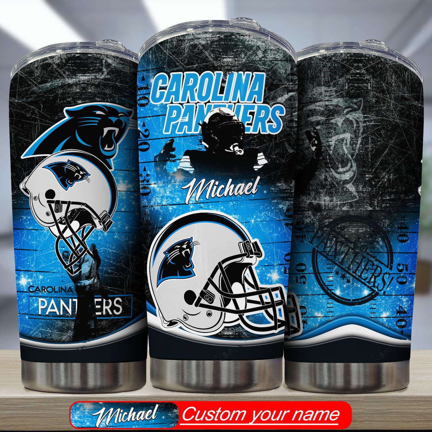 Carolina Panthers Personalized Tumbler BG314