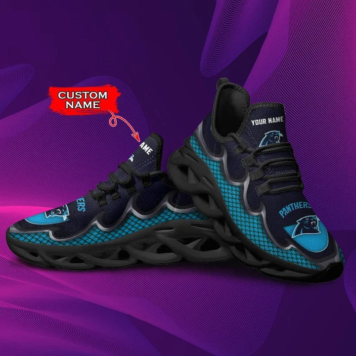 Carolina Panthers Personalized Yezy Running Sneakers BG423