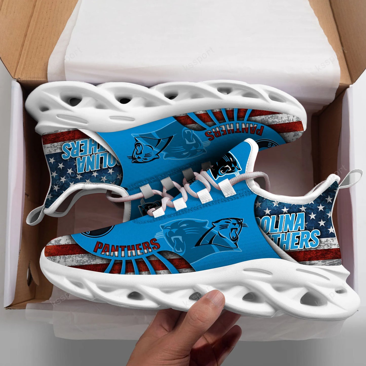 Carolina Panthers Yezy Running Sneakers BG808