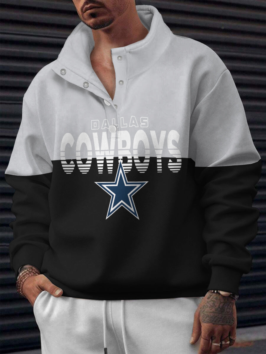 Dallas Cowboys Casual Colorful Stand Collar Sweatshirt AZBTSCSW000506