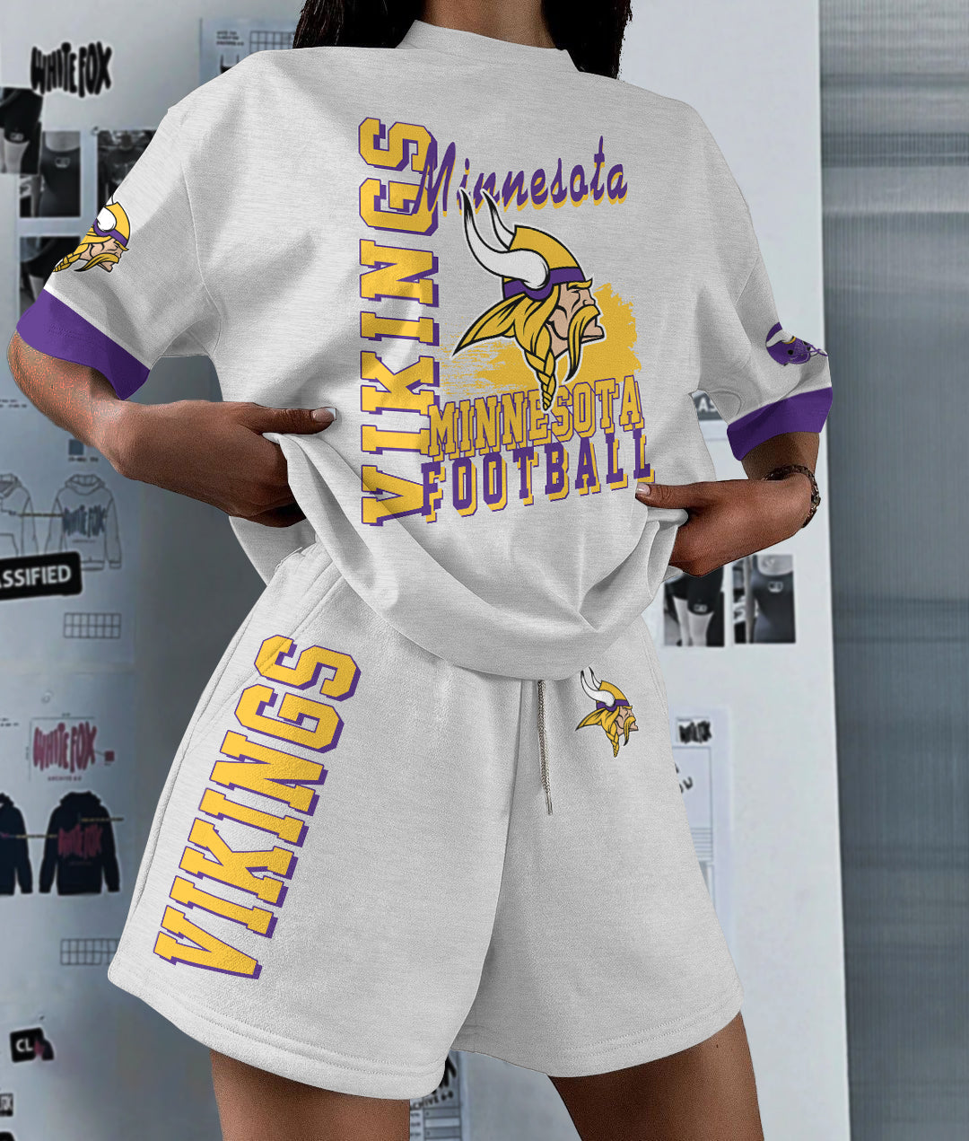 Minnesota Vikings Limited Edition Top And Shorts Two-Piece Suits (2)