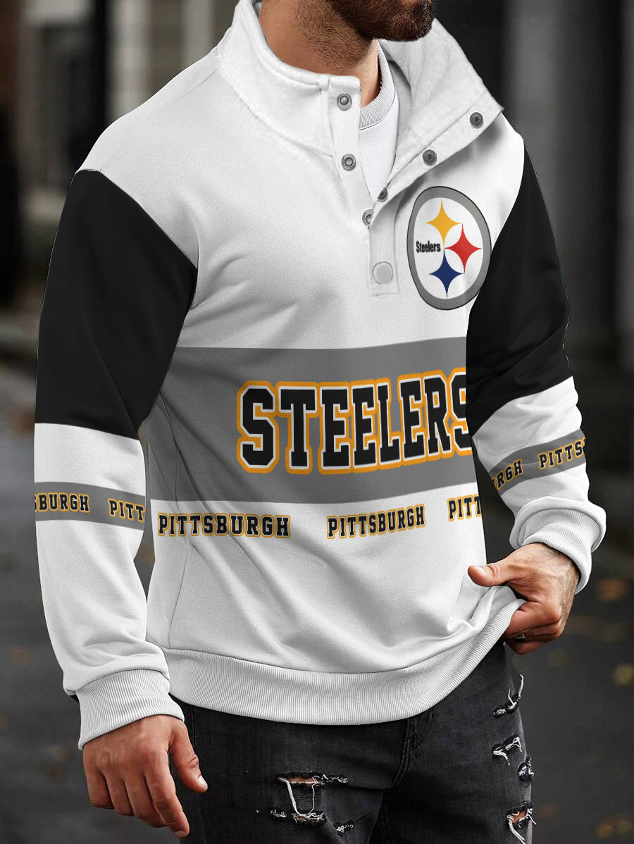 Pittsburgh Steelers Casual Colorful Stand Collar Sweatshirt AZBTSCSW000395