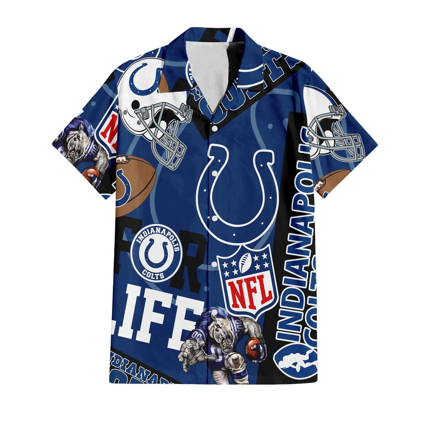Indianapolis Colts Custom Limited Edition For Life Hawaiian Shirt and Shorts AZHAHWSS000264