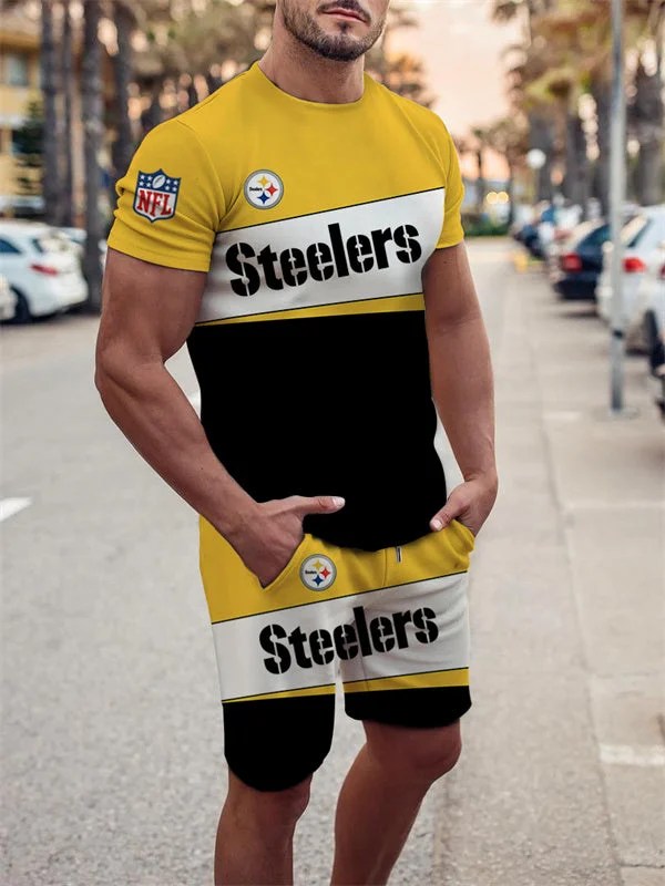 Pittsburgh Steelers T-shirt and Shorts AZTS128